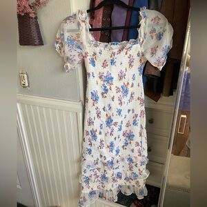 Abercrombie & Fitch white floral dress